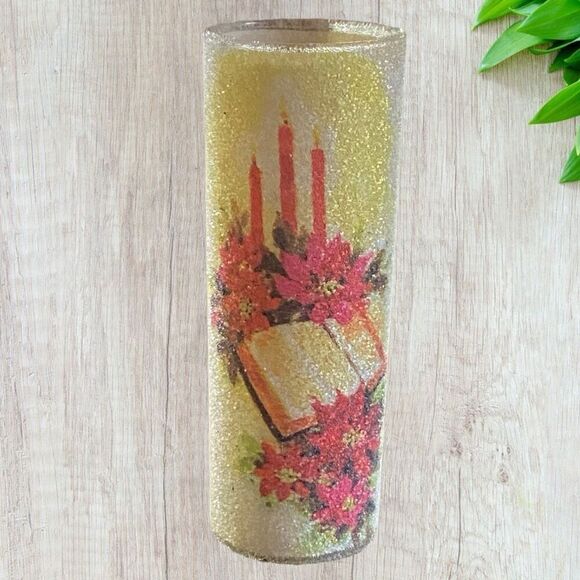 Frostee Light Sugar Candle Poinsettia Warner Press In Box - Picture 3 of 8